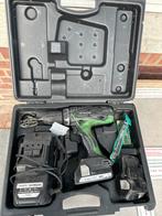 Accu Schroeftol Hitachi DS18DSFL met Koffer, Gebruikt, Variabele snelheid, Ophalen of Verzenden, Boor- en Schroefmachine