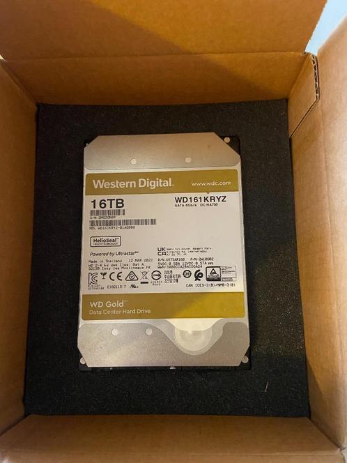 WD Gold 16tb NAS - Server HDD (nieuwstaat - garantie), Computers en Software, Harde schijven, Zo goed als nieuw, HDD, SATA, Ophalen of Verzenden