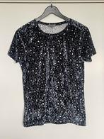 Velvet T-shirt Panterprint maat S, Liz Devy, Blauw, Ophalen of Verzenden, Zo goed als nieuw