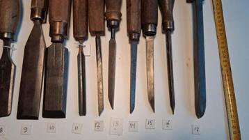 Houtbeitels, gutsen, schietbeitels, Houtdraaibeitels, boren beschikbaar voor biedingen