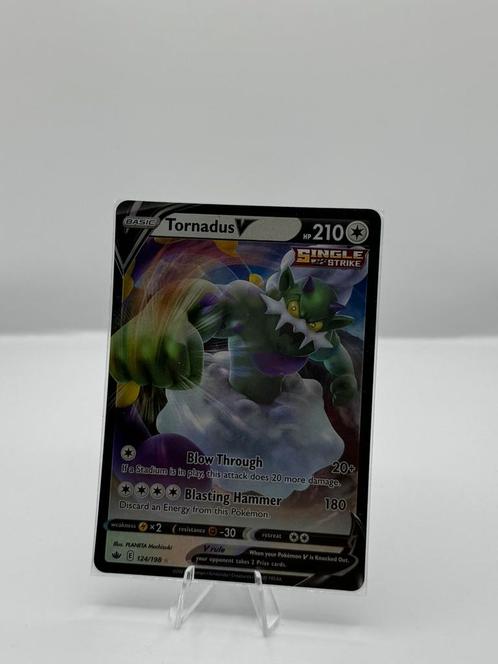 Tornadus V #124/198 Pokemon Chilling Reign, Hobby en Vrije tijd, Verzamelkaartspellen | Pokémon, Zo goed als nieuw, Losse kaart