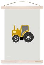 Kinderposter| Poster| A3| Tractor |Oker Grijs| Designed4Kids, Nieuw, Ophalen of Verzenden, Wanddecoratie