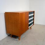 Sideboard U458 by Jiří Jiroutek, zwart met witte lades, Ophalen of Verzenden, Zo goed als nieuw, 25 tot 50 cm, Met deur(en)