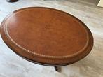 Antieke salontafel met leerinleg en lades, Ophalen