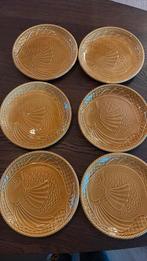 Zes gien france vis borden, Antiek en Kunst, Antiek | Keramiek en Aardewerk, Ophalen of Verzenden