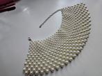 Collier parels kraag wit, Sieraden, Tassen en Uiterlijk, Kettingen, Ophalen of Verzenden, Wit