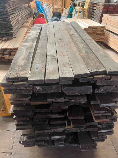 Partij gemixt sloophout / restpartij >40m2 €5 pm2, Doe-het-zelf en Verbouw, Hout en Planken, Gebruikt, Overige houtsoorten, Minder dan 25 mm