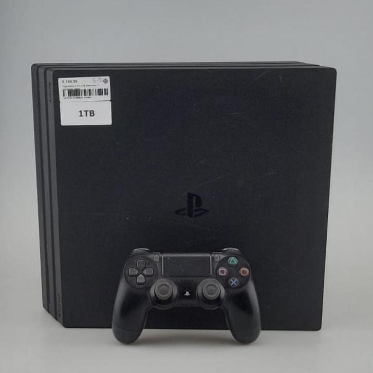 Playstation 4 Pro 1TB Zwart Incl: 1 Controller Zwart, Spelcomputers en Games, Spelcomputers | Sony PlayStation 4, Gebruikt