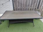 Tuintafel - Wicker/Kunststof, Tuin en Terras, Tuintafels, Ophalen, Gebruikt, Rechthoekig, Kunststof
