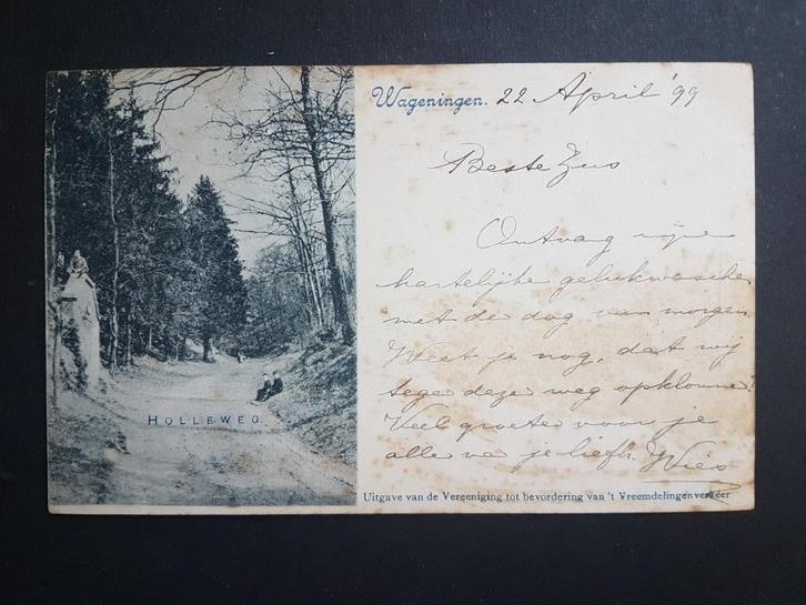 Ansichtkaart Wageningen Holleweg 1899 !!!, Verzamelen, Ansichtkaarten | Nederland, Gelopen, Gelderland, Voor 1920, Ophalen of Verzenden