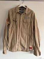 Beige kleur heren blouse merk superdry maat XXL, Ophalen of Verzenden, Zo goed als nieuw, Beige, Overige halswijdtes