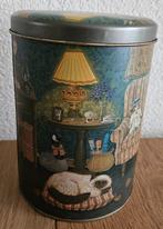 Koekblik Siamese kat in vintage huiskamer, beschuit of koek!, Verzamelen, Blikken, Ophalen of Verzenden, Zo goed als nieuw, Koek(jes)