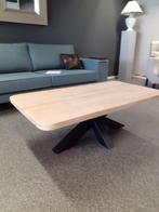 Massief eiken salontafel,mooi blad.NIEUW., Ophalen, 100 tot 150 cm, Nieuw, 50 tot 100 cm