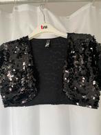 Zwarte pailletten bolero - Fancy uitfit, Kleding | Dames, Maat 38/40 (M), Zwart, Ophalen of Verzenden, Zo goed als nieuw