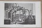 Antieke gravure - Afwasmachine voor borden - 1885 !!, Ophalen of Verzenden