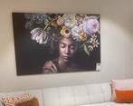 Schilderij AluArt vrouw met bloemen, Ophalen