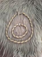 Vintage Parel collier & armband, Ophalen of Verzenden, Overige materialen, Ketting