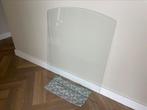 Vloerplaat kachel gehard glas 80cm breed 94/100cm diep 6mm, Huis en Inrichting, Kachels, Gebruikt, Ophalen of Verzenden