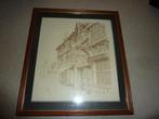 oude print maurice littleford harvard house, Antiek en Kunst, Curiosa en Brocante, Ophalen of Verzenden