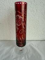 Boheems Bohemia vaasje Robijn rood, Ophalen of Verzenden