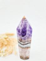Amethist agaat toren edelsteen paars, Ophalen of Verzenden