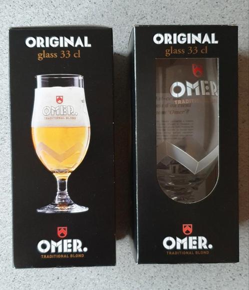 2 Omer original traditional blond bierglazen 33 cl Nieuw, Verzamelen, Biermerken, Nieuw, Glas of Glazen, Overige merken, Ophalen of Verzenden