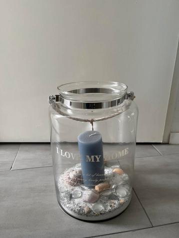 Riviera Maison Windlicht / Decoratiepot met kaars en vulling beschikbaar voor biedingen