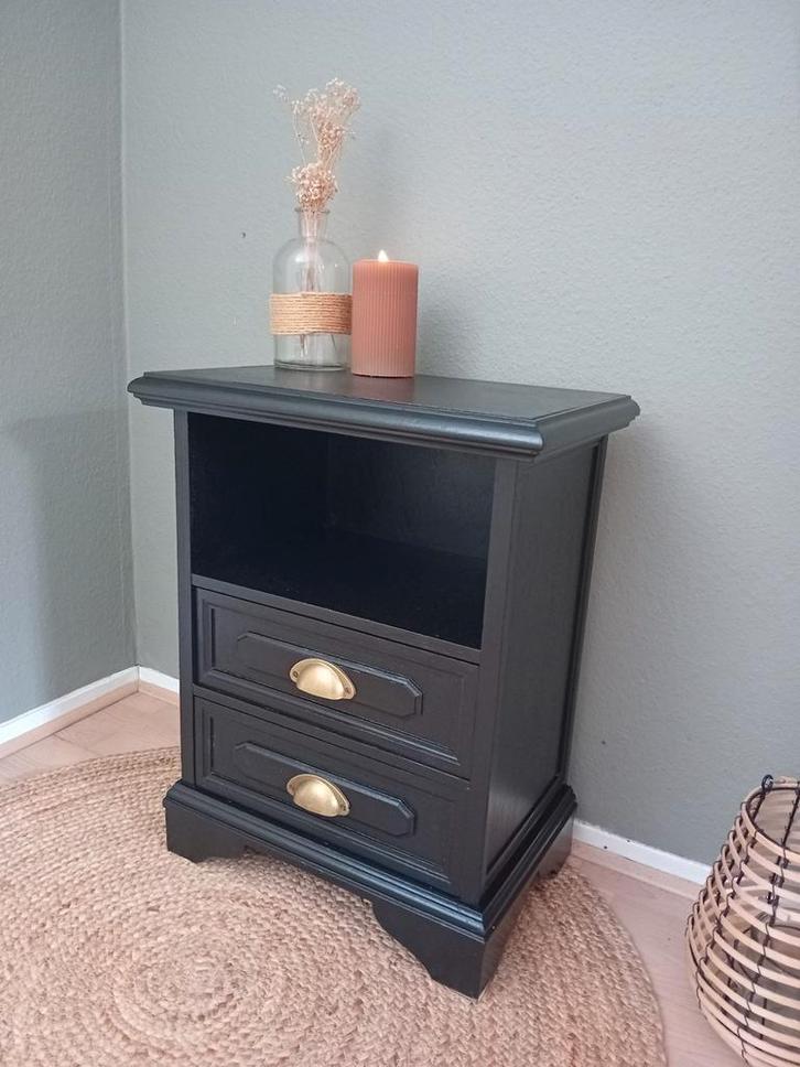 Erg leuk gerestyled ladekastje nachtkastje, Huis en Inrichting, Slaapkamer | Nachtkastjes, Gebruikt, Minder dan 45 cm, Ophalen
