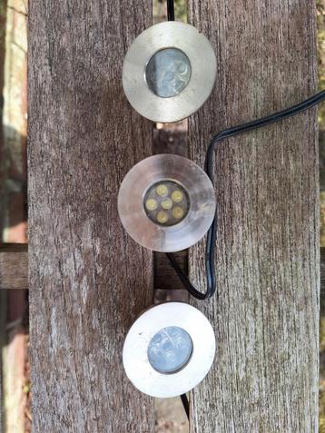 3 Inbouw Led spots met Transformator beschikbaar voor biedingen