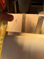 Tussendeur met melkglas, Doe-het-zelf en Verbouw, Deuren en Horren, Gebruikt, 80 tot 100 cm, Binnendeur, Ophalen of Verzenden