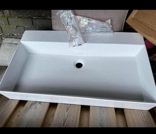 wastafel 80x46cm zonder overloop zonder kraangat, Huis en Inrichting, Badkamer | Badkamermeubels, Nieuw, Wasbak of Wastafel, Minder dan 100 cm
