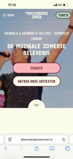 2 Tickets Amsterdamse Zomer vrijdag 11 juli 11/7, Tickets en Kaartjes, Twee personen
