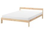 IKEA Neiden Bedframe - 140x200 cm incl. lattenbodem + matras, Ophalen, Bruin, Scandinavisch, 140 cm