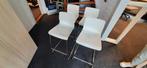 Barkruk IKEA Glenn (wit - 4 stuks), Ophalen, 60 tot 90 cm, Zo goed als nieuw, Metaal