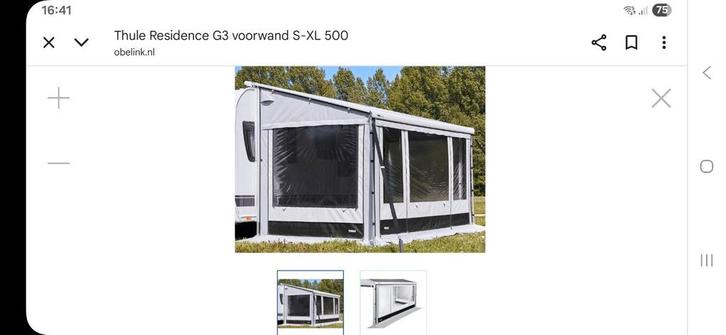 Thule residence G3 500cm luifeltent., Caravans en Kamperen, Voortenten en Luifels, Zo goed als nieuw, Ophalen