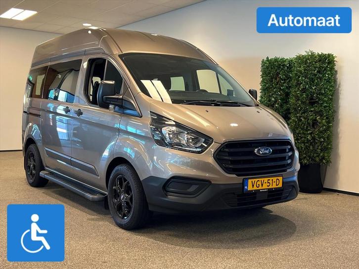 Ford Transit Custom L1H2 Rolstoelbus Automaat (airco), Auto's, Bestelauto's, Bedrijf, Te koop, Aangepast voor mindervaliden, Achteruitrijcamera