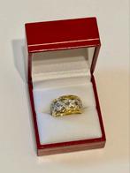 18 krt gouden bandring 14,9gr met 38 natuurlijke diamanten!, 18 tot 19, Ophalen of Verzenden, Dame of Heer, Met edelsteen