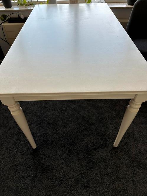 Eettafel uitschuifbaar, Huis en Inrichting, Tafels | Eettafels, Zo goed als nieuw, 50 tot 100 cm, Vijf personen of meer, Rechthoekig