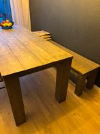 Eettafel met bank en tv meubel, Gebruikt, 200 cm of meer, Ophalen of Verzenden, Vijf personen of meer