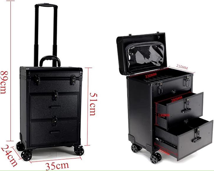 Kapperskoffer kappers kapsalon trolley met lades, Muziek en Instrumenten, Behuizingen en Koffers, Nieuw, Overige instrumenten