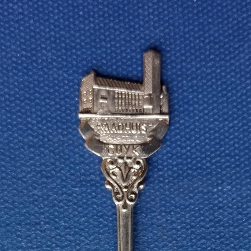 verzilverd lepeltje Raadhuis Cuijk (Nieuwpoort), Ophalen of Verzenden