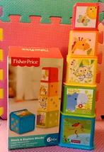 Fisher Price Blokken Toren Dieren/Tellen/Voelen, Kinderen en Baby's, Speelgoed | Fisher-Price, Ophalen of Verzenden, Gebruikt