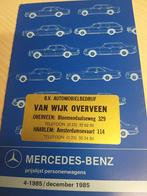 December 1985 Nederlandse Mercedes prijslijst óók de 500 SL, Boeken, Ophalen of Verzenden, Zo goed als nieuw, Mercedes