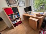 IKEA KALLAX Bookshelf + MALM Pull-Out Desk – Set, Huis en Inrichting, Bureaus, Ophalen, Zo goed als nieuw, Bureau