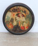 Oud Engels blik “Dame met mand”, Antiek en Kunst, Ophalen of Verzenden