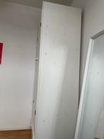 Witte Houten Kast met Hanggedeelte en Legplanken, Ophalen, Zo goed als nieuw, 50 tot 75 cm, Met hangruimte