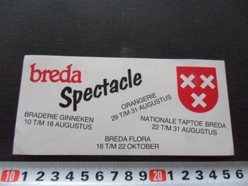 sticker breda spectacle taptoe flora orangerie braderie gin* beschikbaar voor biedingen
