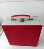 4  platen koffertjes voor 7 inch 45  harmonika  vintage, Gebruikt, Overige genres, 7 inch, Single