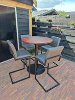 Industriële statafel met 4 barkrukken, Ophalen of Verzenden