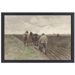 Ploegende boer - Anton Mauve canvas + baklijst 70x50cm, Nieuw, Verzenden